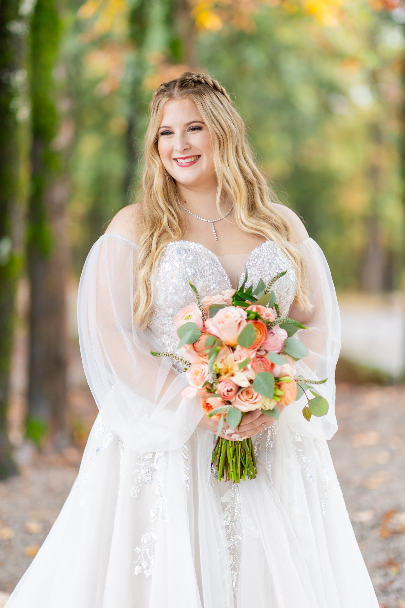 close up bridal portrait