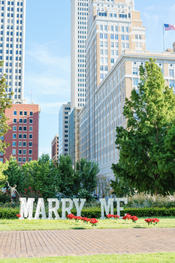 downtown tulsa proposal set up